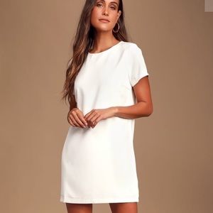 NWT Lulus Shift and Shout Ivory Shift Dress, XL